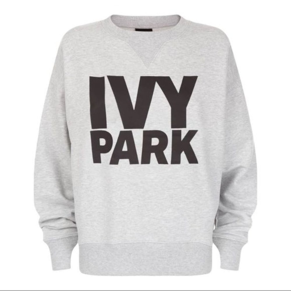 Ivy Park Grey Cotton Crewneck Logo Sweatshirt